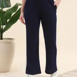 Women Striped Straight Track Pants-image-54