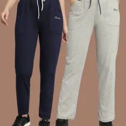 Women Pack of 2 Straight Track Pants-image-75