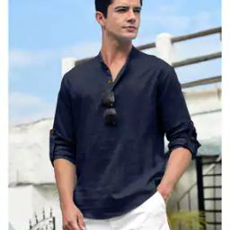 Men Regular Fit Short Kurta-17