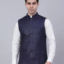 Nehru Jacket with Welt Pockets-43