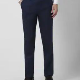 Men Slim Fit Flat-Front Trousers-image-69