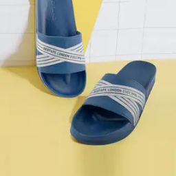 Men Logo Print Slip-On Slides-23