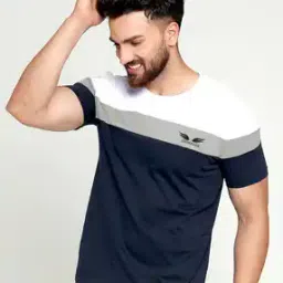 Regular Fit Colourblock Crew-Neck T-Shirt-image-75
