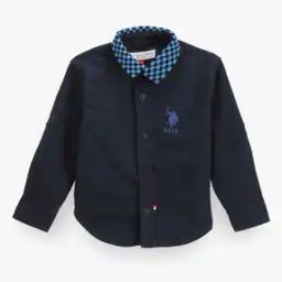 Boys Regular Fit Cotton Shirt with Logo Embroidery-image-50