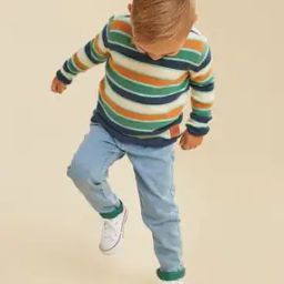 Boys Striped Round-Neck Sweater-image-6