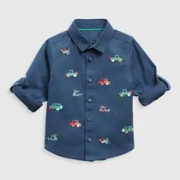 Boys Embroidered Relaxed Fit Shirt-image-99