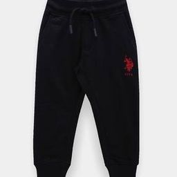 Boys Cotton Joggers with Logo Print-picture-28