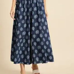 Floral Print Flared Palazzos-image-73
