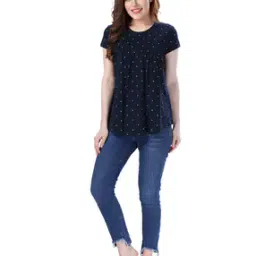 Heart Print Round-Neck Top-image-18