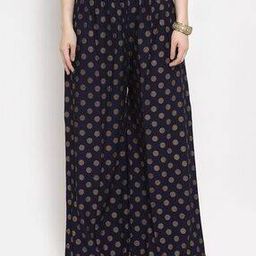 Polka-dot Print Elasticated Waistband Palazzos-image-22