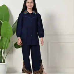 Girls Embroidery Pants with Shirt -picture-15