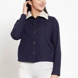 Button-Front Jacket with Faux Fur-Lined Collar-image-62