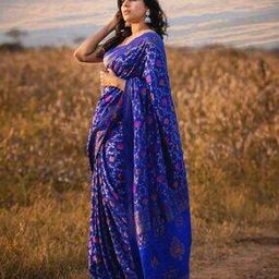 Kanjeevaram Saree with Woven Motifs-image-0