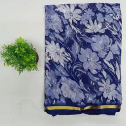 Women Floral Print Georgette Saree-image-10