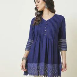 Women Embroidered V-Neck Tunic-image-66