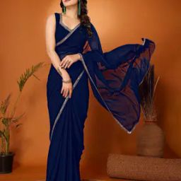 Saree with Lace Border-image-20