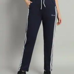 Women Striped Cotton Straight Track Pants-picture-21