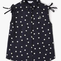 Girls Polka-Dot Print Regular Fit Top-image-48