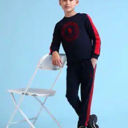 Boys Colourblock Cotton Joggers with Insert Pockets-picture-15
