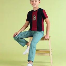 Boys Striped Crew-Neck Cotton T-Shirt-image-49