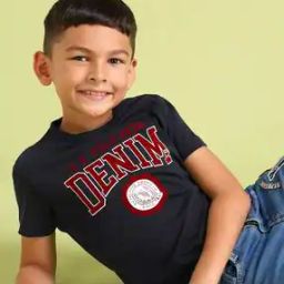 Boys Graphic Print Regular Fit Crew-Neck T-Shirt-image-56