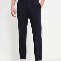 Men Straight Fit Trousers with Insert Pockets-image-81