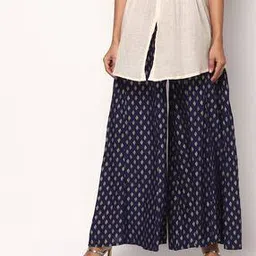 Foil Print Palazzos with Insert Pockets-image-18