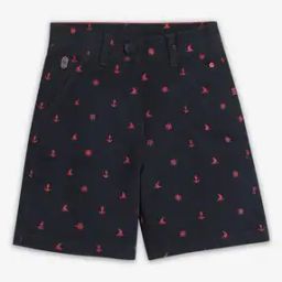 Boys Embroidered Regular Fit Shorts-image-52