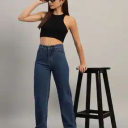 Women Lightly Washed Straight Fit Jeans-image-18