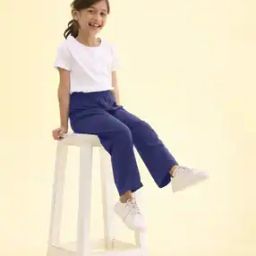 Girls Ankle-Length Leggings with Elasticated Waist-image-3