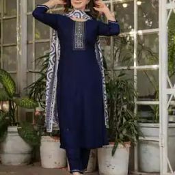 Women Embroidery Straight Kurta Set-image-48
