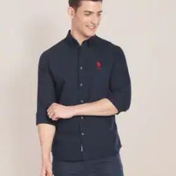 Men Logo Embroidered Slim Fit Shirt-image-23