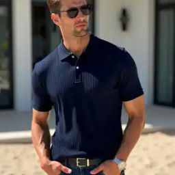 Men Regular Fit Polo T-Shirt-image-82