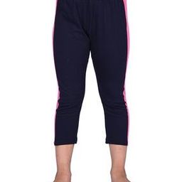 Girls Colourblock High-Rise Skinny Fit Capris-image-67