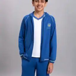 Unisex PE Front-Zipper School Hooded Jacket-picture-17