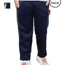 Boys Pack of 2 Colourblock Straight Track Pants-image-88