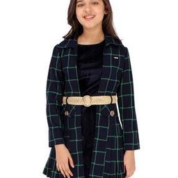 Checked A-Line Dress-image-29