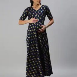Block Print Fit & Flare Dress-image-40