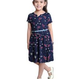 Girls Floral Fit and Flare Dress-image-42