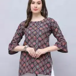 Women Floral Print Straight Tunic-image-14