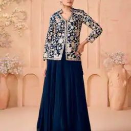 madhuram textiles Women Embroidered Straight Kurta Suit Set-picture-1