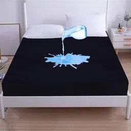 Terry cotton Ultra soft Breathable Waterproof Queen Bed Mattress protector Cover-image-8
