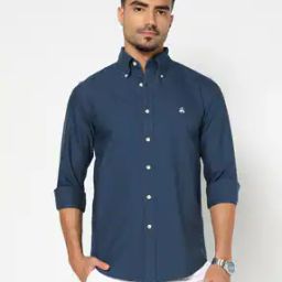 Regular Fit Shirt with Button-Down Collar-image-105