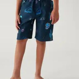 Printed Shorts with Drawstring Waist-picture-47