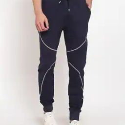 Men Mid-Rise Joggers with Elasticated Drawstring Waist-25