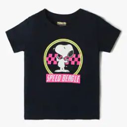Girls Core Snoopy Print Relaxed Fit Round-Neck T-Shirt-image-49