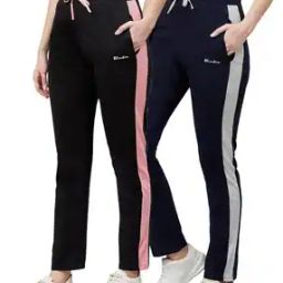 Women Pack of 2 Colourblock Fitted Trackpants with Insert Pockets-picture-7