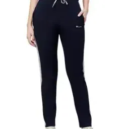 Women Colourblock Fitted Trackpants with Insert Pockets-picture-3