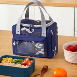 Graphic Print Insulated Lunch Bag-29