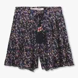 Girls Floral Print Slim Fit Pleated Shorts-image-28